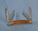 Rare Vintage Hen & Rooster Stag Large Congress Knife Near Mint! No Case /box