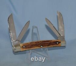 Rare Vintage Hen & Rooster Stag Large Congress Knife Near Mint! No Case /box