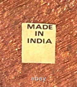 Rare Vintage Hindu India Hand Created Wood Mixed Metal Pyramid Box 17+ Tall