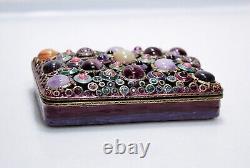 Rare Vintage JAY STRONGWATER Rectangular Cabochon Multicolor Box Jewelry Box