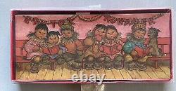 Rare Vintage JOAN AREND KICKBUSH Original Art Eskimo Box of Christmas Cards #102