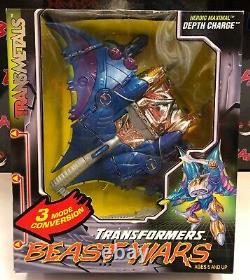 Rare Vintage Kenner Transformers Beast Wars Transmetals Depth Charge New In Box