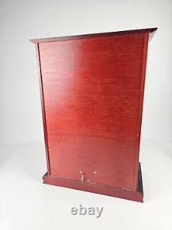 Rare Vintage Limited Edition Red Wood Musical 7 Drawer Tabletop Jewelry Box 22