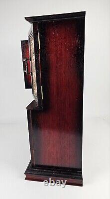 Rare Vintage Limited Edition Red Wood Musical 7 Drawer Tabletop Jewelry Box 22