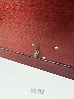 Rare Vintage Limited Edition Red Wood Musical 7 Drawer Tabletop Jewelry Box 22