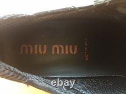 Rare Vintage MIU MIU Prada Lace up Women's shoes 38.5 EU new without box