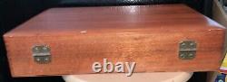 Rare Vintage New England Silver Plate 95pc Rosemary Pat. /12 Serving & Wooden Box