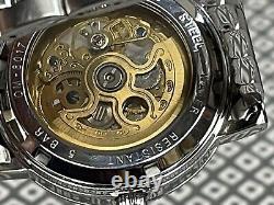 Rare Vintage Orient Express Om-8017 Skeleton Watch Rarely Worn With Box & Manual
