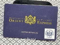 Rare Vintage Orient Express Om-8017 Skeleton Watch Rarely Worn With Box & Manual
