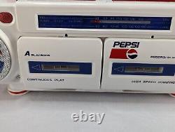Rare Vintage Pepsi Boom Box AM/FM Stereo Dual Cassette Player Radio Brand New