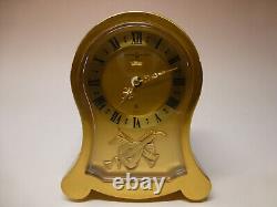 Rare Vintage Reuge Music Box 8 Day Brass Musical Alarm Clock (Watch Video)