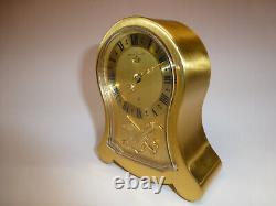 Rare Vintage Reuge Music Box 8 Day Brass Musical Alarm Clock (Watch Video)