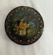 Rare Vintage Russian Hand Painted Lacquered Powder Box. Signed By Xoaya