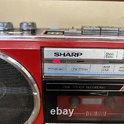 Rare Vintage! SHARP QT-77R Vintage Cassette Boom box- Fast Shipping