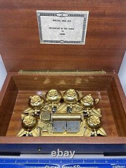 Rare Vintage Sorrento Specialties Wood Inlaid Music Bell Box. Musical Bees Weber