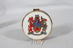 Rare! Vintage Stafford Enamels Coat Of Arms Themed Enamel Box New In Box
