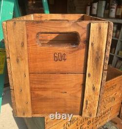 Rare Vintage Wooden Soda Crate Plymouth Springs Bottling Wood Box Wisconsin