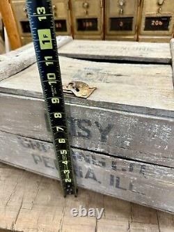 Rare Vtg Antique LEISY BREWING CO PEORIA, ILLINOIS WOOD CRATE Box