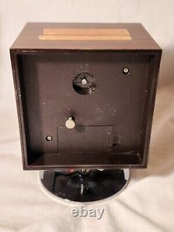 Rare Vtg Bulova Midcentury George Nelson Style Desk Clock Tulip Base Box & Instr