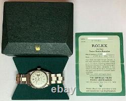 Rolex Rare Vintage Stainless Datejust Large Bubbleback 6305-2 Crenelated Bezel