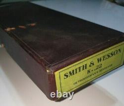 SUPER RARE VINTAGE 1931 1st Year Smith & Wesson K. 22 Outdoorsman Maroon Box