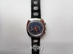 Sandoz Chronograph Valjoux 7733 With Box Rally Strap & Stc Bracelet Rare V/G/C