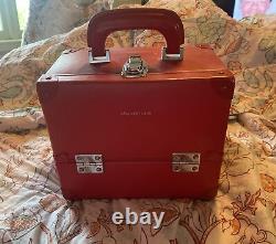 Shu Uemura Red Makeup Box Train Case Rare Vintage Good Condition