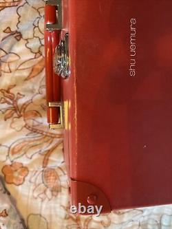 Shu Uemura Red Makeup Box Train Case Rare Vintage Good Condition