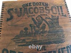 St. Jacob's Oil, The Great Remedy For Pain, Vintage Wood Shipping Empty Box Rare