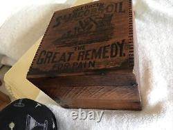 St. Jacob's Oil, The Great Remedy For Pain, Vintage Wood Shipping Empty Box Rare