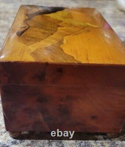 Super Rare Vintage Reuge Swiss Music Box. Wood Inlay Box. 3 Songs. See Description