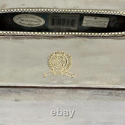 ULTRA RARE Vintage 1998 Tommy Hilfiger Silver Plated Tissue Box Holder Cover