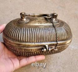 Unique Rare Vintage Indian Brass Box Collectable Brass Box