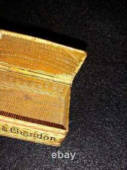 VERY RARE French Antique Advertising Moët & Chandon Miniture Metal Hing Top Box