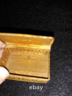 VERY RARE French Antique Advertising Moët & Chandon Miniture Metal Hing Top Box