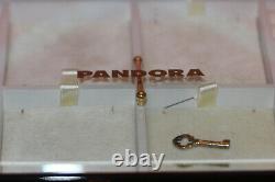 VINTAGE AND RARE 2005 PANDORA LACQUERED GLASS JEWELRY CASE BOX WithKEY 3 LEVELS