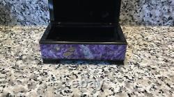 VINTAGE CHARIOTE PURPLE HINGED BOX FROM RUSSIA 4'x2'x2.9' RARE