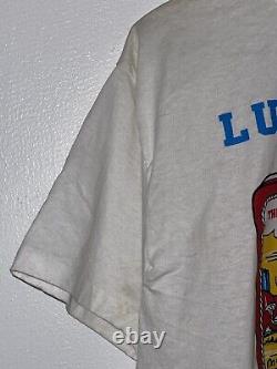 VINTAGE Lunch Box Addict T-shirt Single stitch Men's L RARE 1980's Lone Ranger