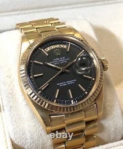 VINTAGE ROLEX DAY-DATE PRESIDENT 36MM 1803 18K YG RARE IMPERIAL GREY DIAL WithBOX