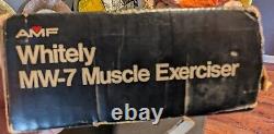 VINTAGE Rare AMF Whitely MW-7 Muscle Chest Build Exerciser + Box Poster & Chart