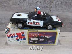 VINTAGE Ton Yeh Taiwan Battery Operated POLICE CAR WithBOX RARE