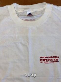 VTG 96 RARE Mike Tyson HOLYFIELD MGM Grand Collectable Boxing Shirt Rap Tee XL