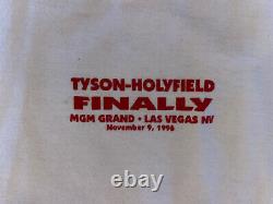 VTG 96 RARE Mike Tyson HOLYFIELD MGM Grand Collectable Boxing Shirt Rap Tee XL