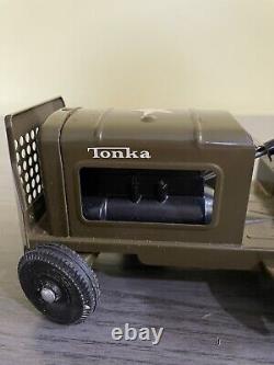 VTG Tonka #250 Tractor Army Green 1964 Excellent Condition With Original Box Rare