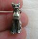 Very Rare Retired Vintage James Avery Sterling Silver Cat Charm With Box & Bag