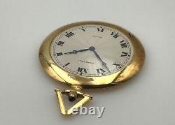 Very Rare Vintage 1940s Cartier Paris 18K Gold Pocket Watch & Chain Fob in Box