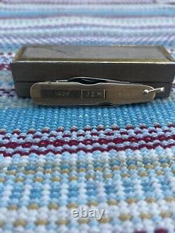 Vintage 14k Gold Knife 3 Blade Knife Great Condition Original Box Rare