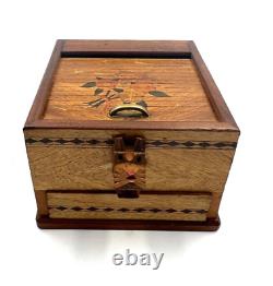 Vintage 1940s Dog Cigarette Dispenser Wooden Box Occupied Japan Rare