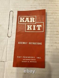 Vintage 1940s Toy Founders Inc. Kar Kit Futuristic Car model kit With box RARE