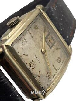 Vintage 1942 Elgin Swiss GF Dress Watch Rare Model Box & Papers